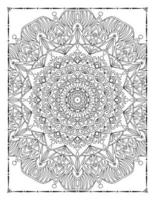 interior de una página para colorear. mandala en blanco y negro para colorear páginas interiores. decoración mandala ornamento diseño conjunto vector. vector de patrón de mandala vintage.