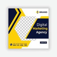 Degital Marketing Agency Social Media Post Template vector