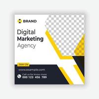 Degital Marketing Agency Social Media Post Template vector