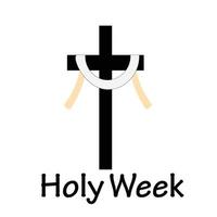 Holy Week Before Easter for print vector