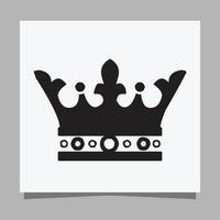 imagen vectorial de ilustración de logotipo de la corona del rey dibujada a mano en papel blanco vector