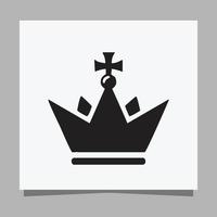 imagen vectorial de ilustración de logotipo de la corona del rey dibujada a mano en papel blanco vector