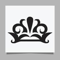 imagen vectorial de ilustración de logotipo de la corona del rey dibujada a mano en papel blanco vector