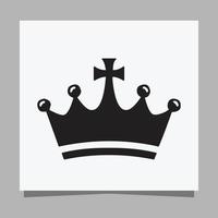 Logo Illustration Vector image of King's Crown hand drawn on white paper