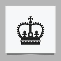 Logo Illustration Vector image of King's Crown hand drawn on white paper