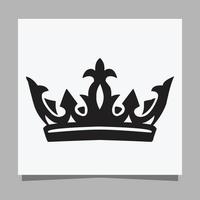 imagen vectorial de ilustración de logotipo de la corona del rey dibujada a mano en papel blanco vector