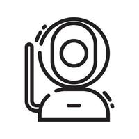 icono de cámara de seguridad cctv vector