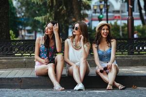 Three beautiful young girls photo