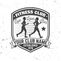 Fitness club badge. Vector illustration.