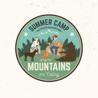 Summer camp. Vector illustration. Concept for shirt or logo, print, stamp or tee.