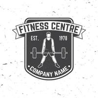 Fitness centre badge. Vector. For fitness centers emblems, gym signs vector