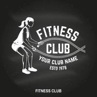 Fitness club badge. Vector illustration.