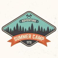 Summer camp patch. Vector illustration. Concept for shirt or logo, print, stamp or tee.