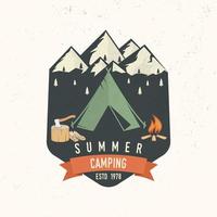 Summer Camping badge. Vector illustration.