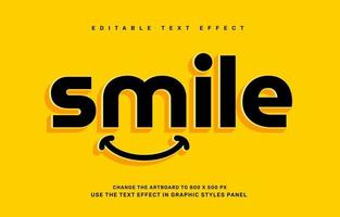 Smile text effect vector