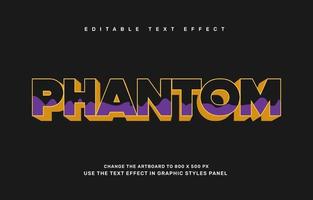 Phantom of opera editable text effect template vector