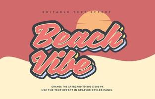 Summer editable text effect template vector