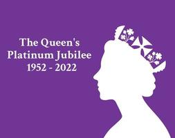 White silhouette of Queen Elizabeth II. Banner with side profile of Queen Elizabeth. Design for banners, greeting cards, social media and flyers. vector