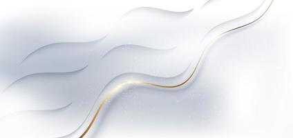 Abstract modern elegant white wavy on clean background. Luxury concept. vector