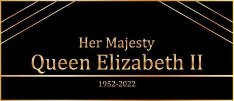 Queen Elizabeth In Memoriam. Luxury design for banners, flayers, social media, stickers, greeting cards, etc. vector