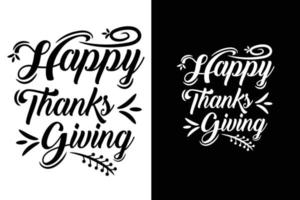 Thanksgiving day hand drawn lettering typography background. Calligraphy vector illustration perfect for holiday type design and greeting cards.