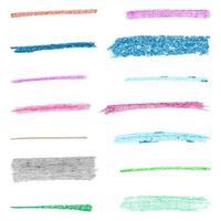 trazos de pincel de color vectorial con tiza, efecto pastel. estilo grunge para ilustraciones vector