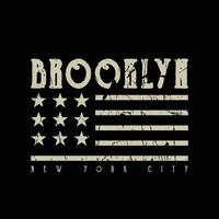 diseño de camisetas y prendas de brooklyn vector