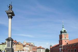 Warsaw, Poland, 2014. Zygmunts Column in the Old Town Market Square in Warsaw photo