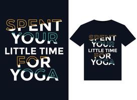 dedicó su poco tiempo a la ilustración vectorial de yoga para el diseño de camisetas listas para imprimir vector