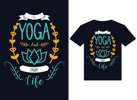 el yoga sale del mundo porque todo está vinculado a la ilustración vectorial para el diseño de camisetas listas para imprimir vector