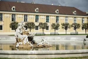 Vienna, Austria, 2014. Danube, Inn, and Enns statues at the Schonbrunn Palace in Vienna photo