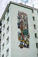 Vienna, Austria, 2014. Mosiac on a wall in Vienna photo