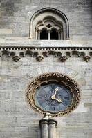 Vienna, Austria, 2014. Clock at St Stephans Cathedral in Vienna photo