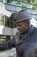 Budapest, Hungary - September 21. Bronze Statue of Roskovics Ignac in Budapest on September 21, 2014 photo