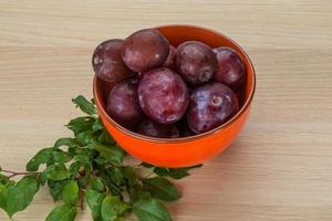 Plums in the bowl photo