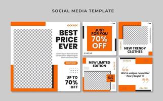 Best price ever social media template vector