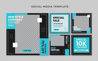 New style everyday social media template vector