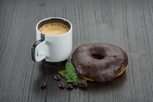 café con donas foto