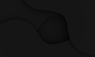 Minimalist clean copy space wavy black background in stacked layers. abstract background. 3d rendering. photo