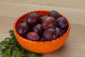 Plums in the bowl photo