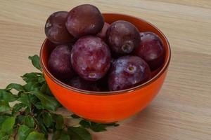 Plums in the bowl photo