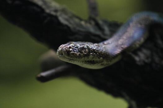 Macklot's python on a branch photo