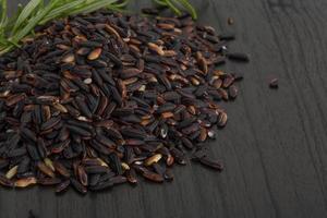 Raw wild rice photo