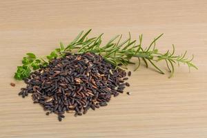 Wild black and brown rice photo