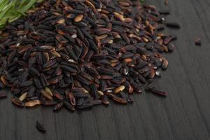 Raw wild rice photo