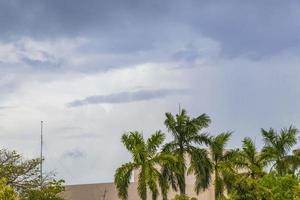 Hurricane 2021 Playa del Carmen Mexico extreme wind storm thunderstorms. photo