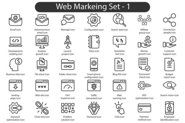 Web Marketing Line Icon 1