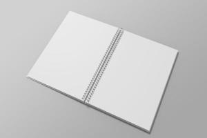 maqueta en blanco de cuaderno espiral a5 foto
