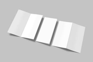 DL Bifold Brochure Blank Mockup photo