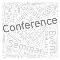 Conference Word cloud art Detailed Vector